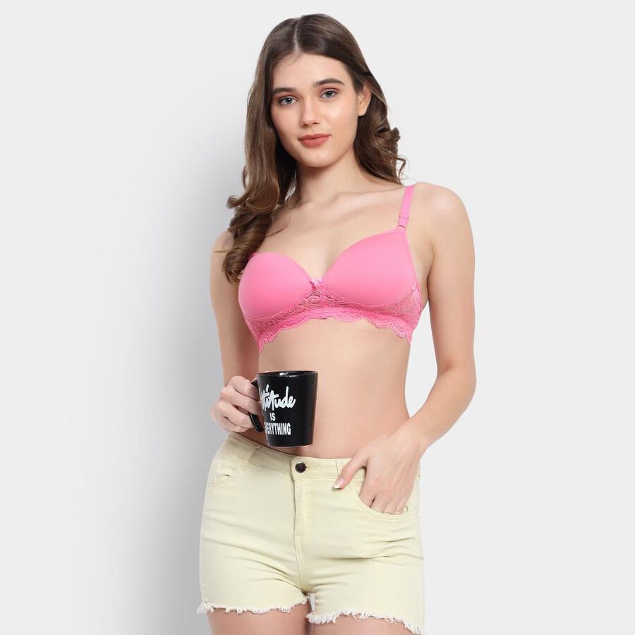 Ladies' Padded Bra, Pink, large image number null